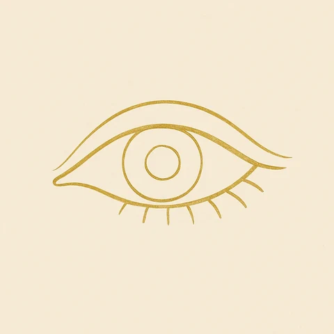 A line-drawn eye — the symbol of Part II, on seeing one's situation clearly
